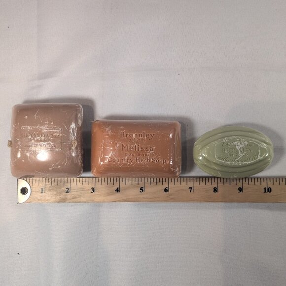 3 Lot Bronnley Bar Soap Country Herb Melissa Basil English Fern England 156g 75g - Picture 8 of 8